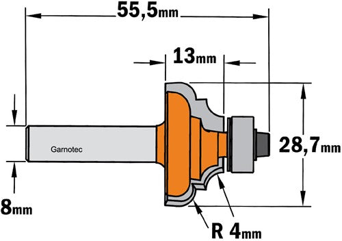 Profile cutter with bearing, HW 944